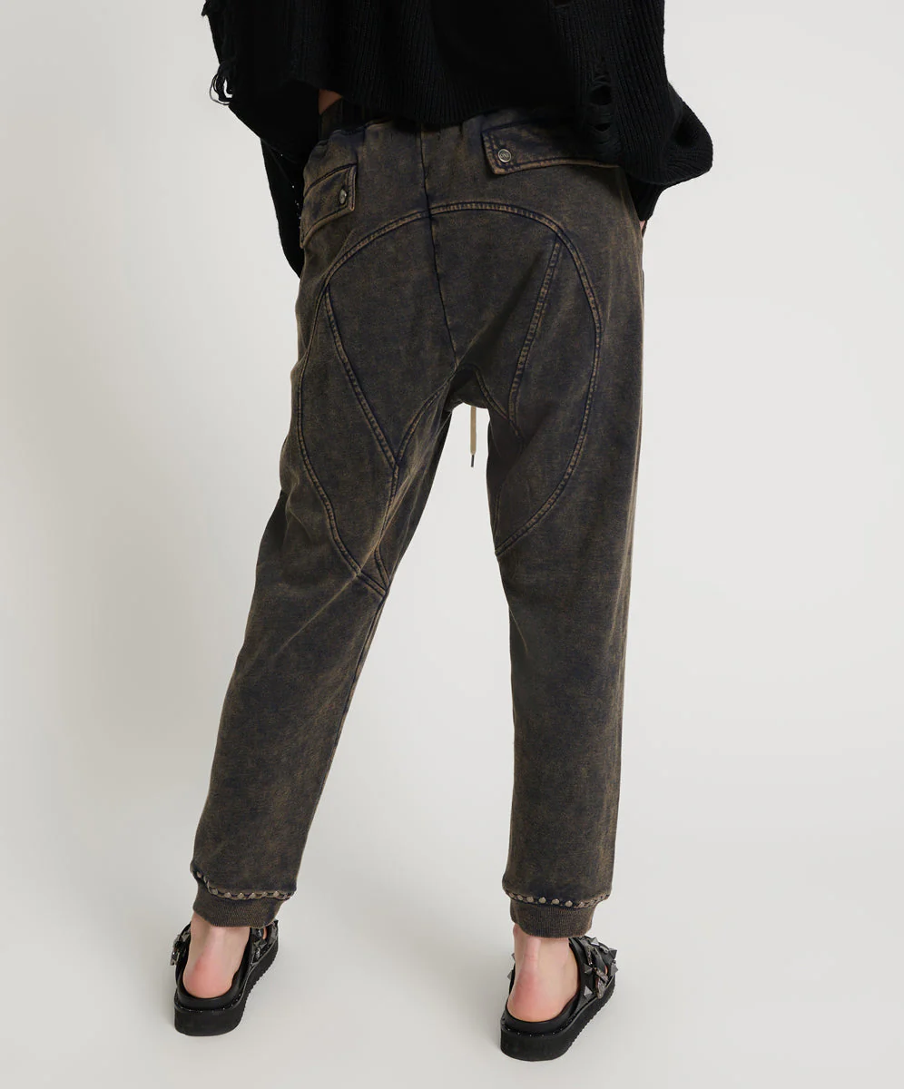 CHARCOAL STUDDED TRACKPANTS - Image 4