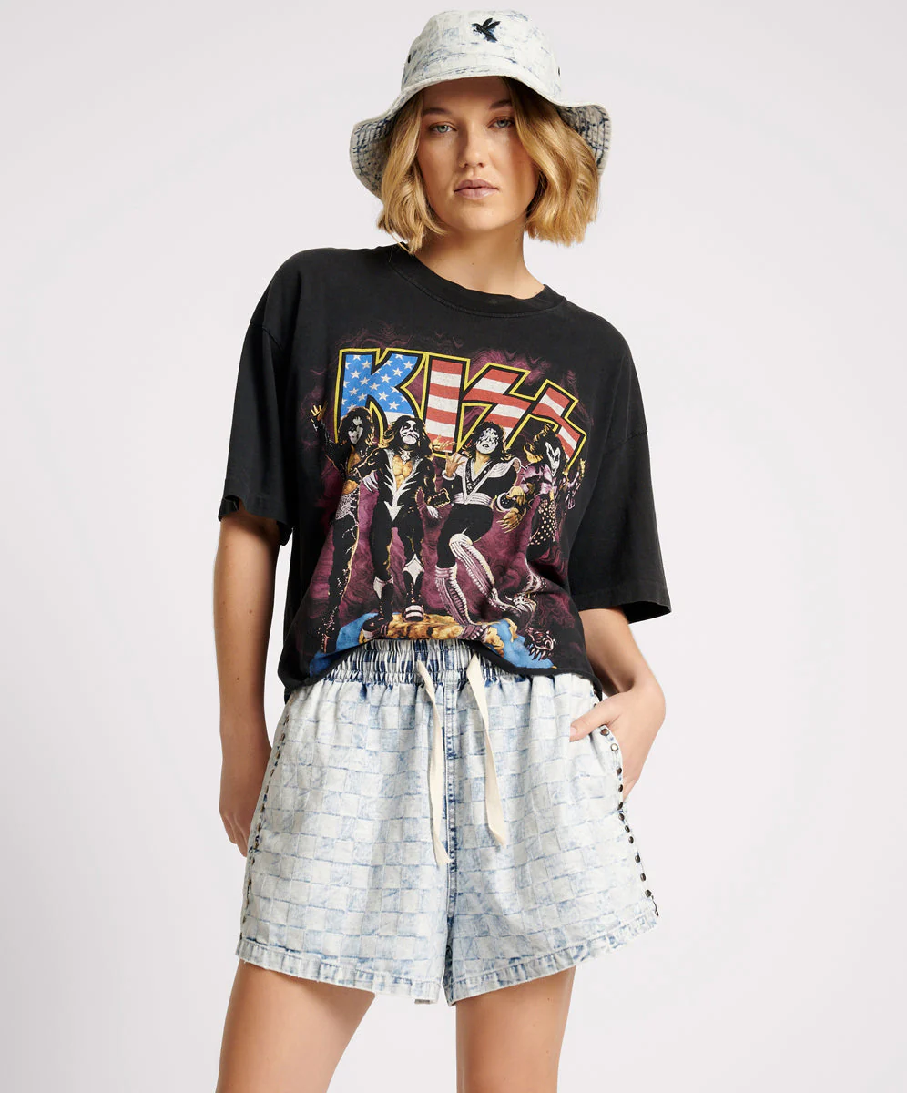 Boxer Low Waist Denim Shorts - Acid Check - Image 2