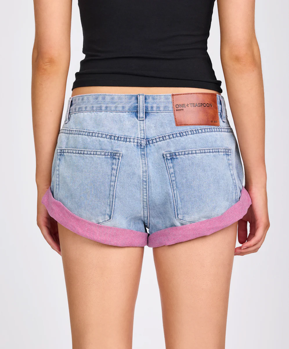 Bandits Low Waist Denim Shorts - Cheeky Blue - Image 5