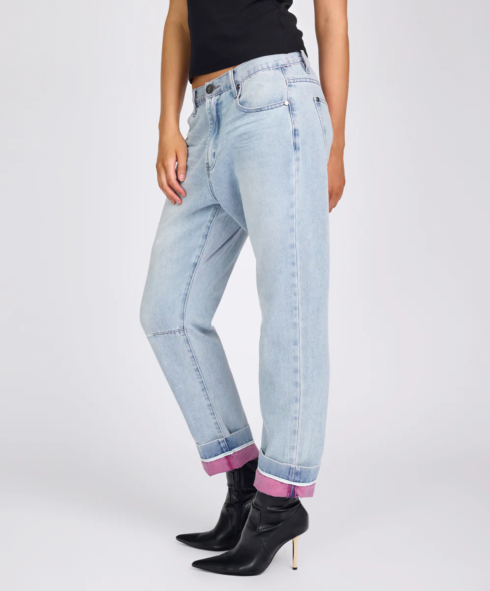 Bandits Low Waist Boyfriend Denim Jeans - Cheeky Blue - Image 4
