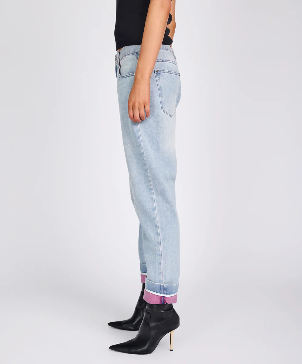 Bandits Low Waist Boyfriend Denim Jeans - Cheeky Blue - Image 5