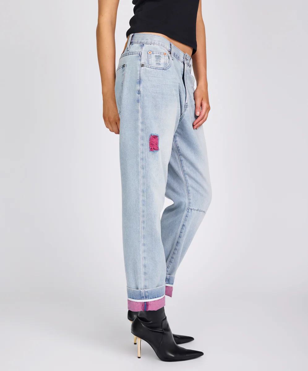 Bandits Low Waist Boyfriend Denim Jeans - Cheeky Blue - Image 7