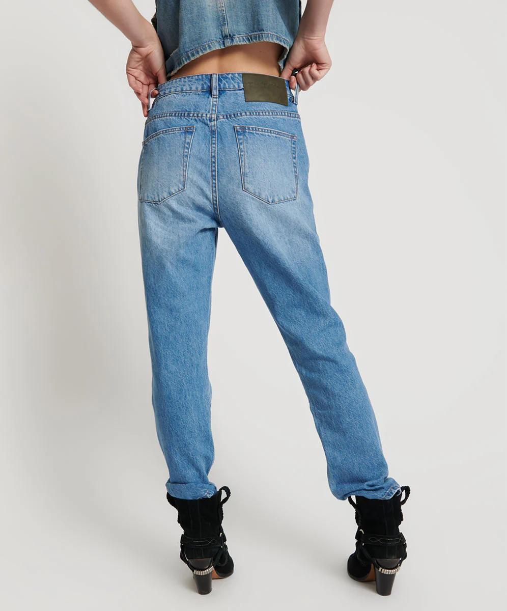 Awesome Baggies High Waist Straight Leg Denim Jeans - Ciao Blue - Image 4