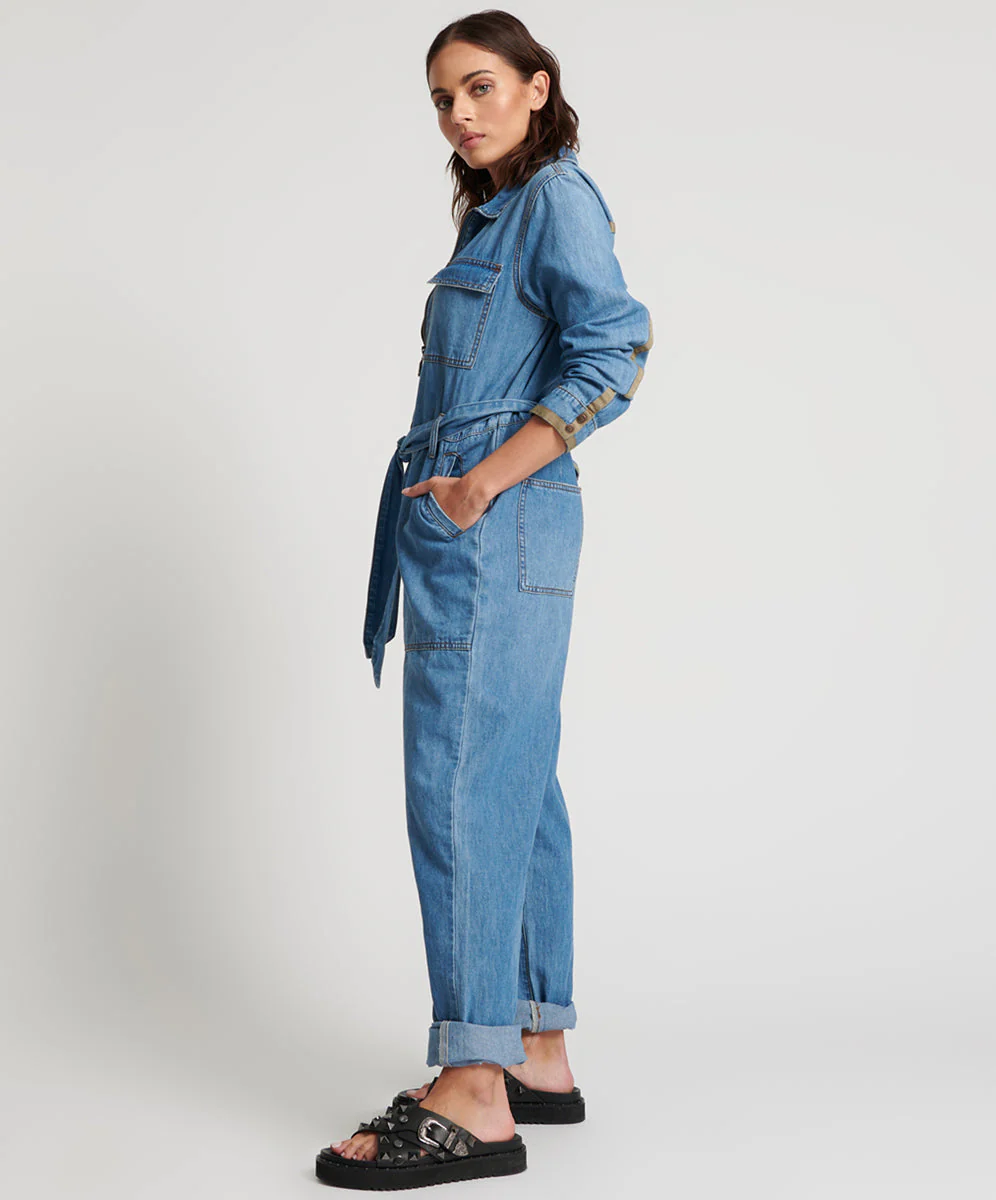 Claudia Long-Length Denim Overalls - Ciao Blue - Image 2