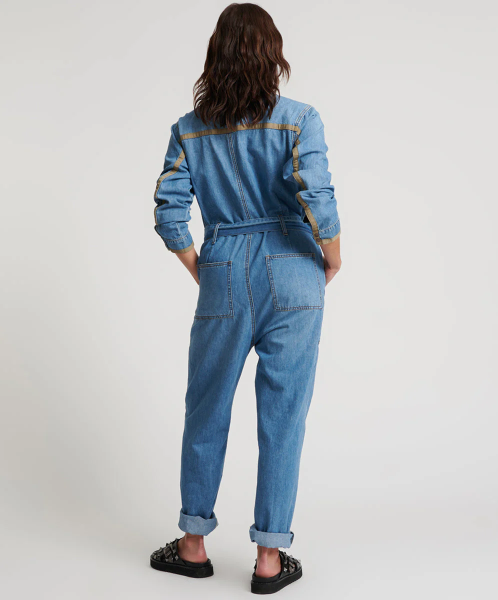 Claudia Long-Length Denim Overalls - Ciao Blue - Image 3
