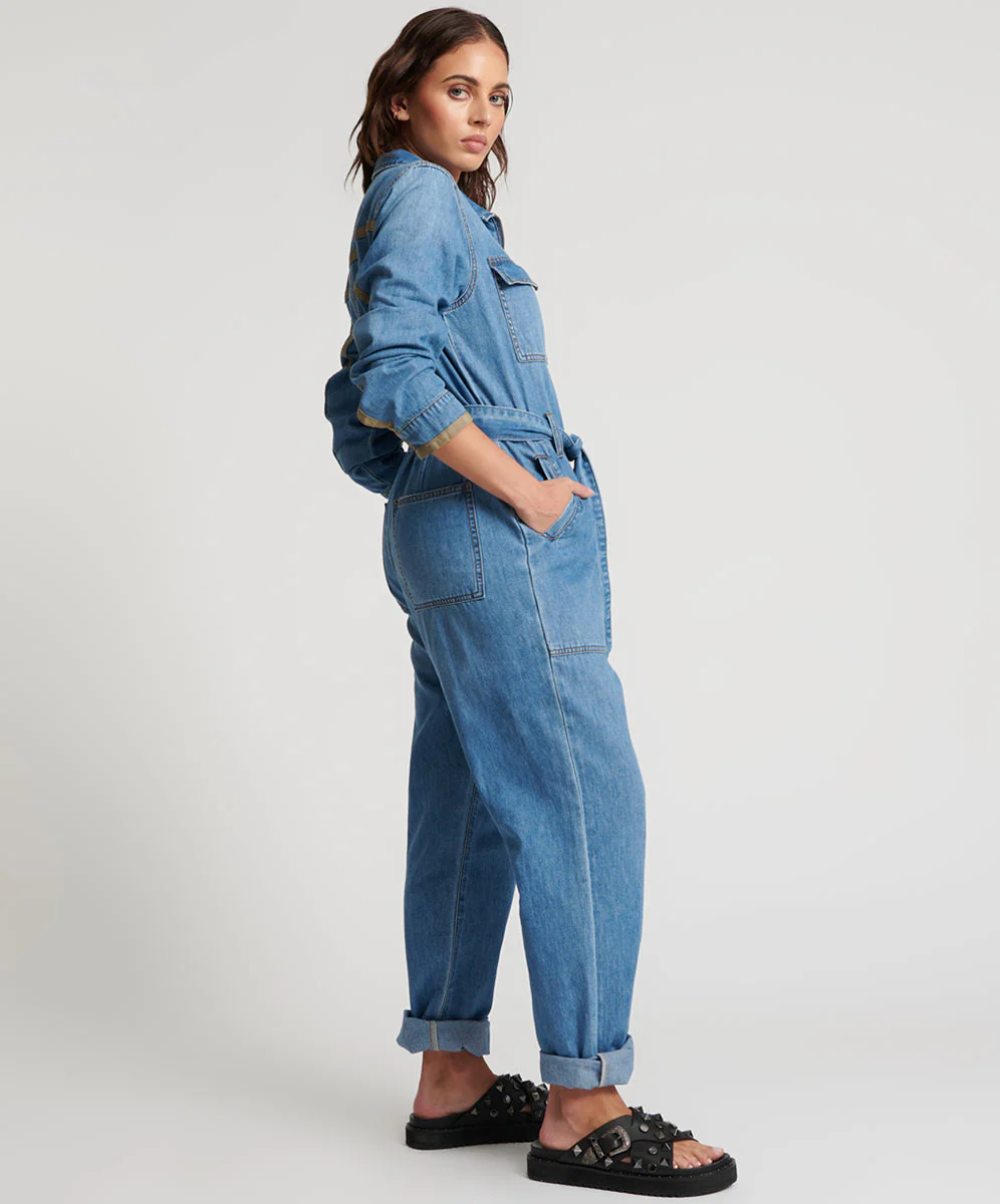Claudia Long-Length Denim Overalls - Ciao Blue - Image 4