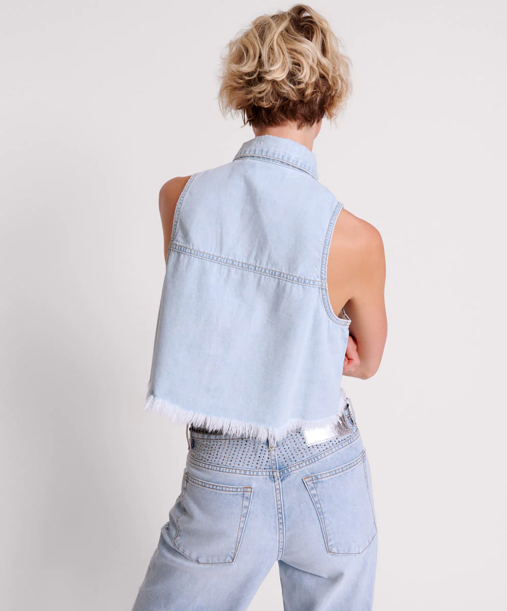 CLASSIC BLUE BRAXTON DENIM TOP - Image 3