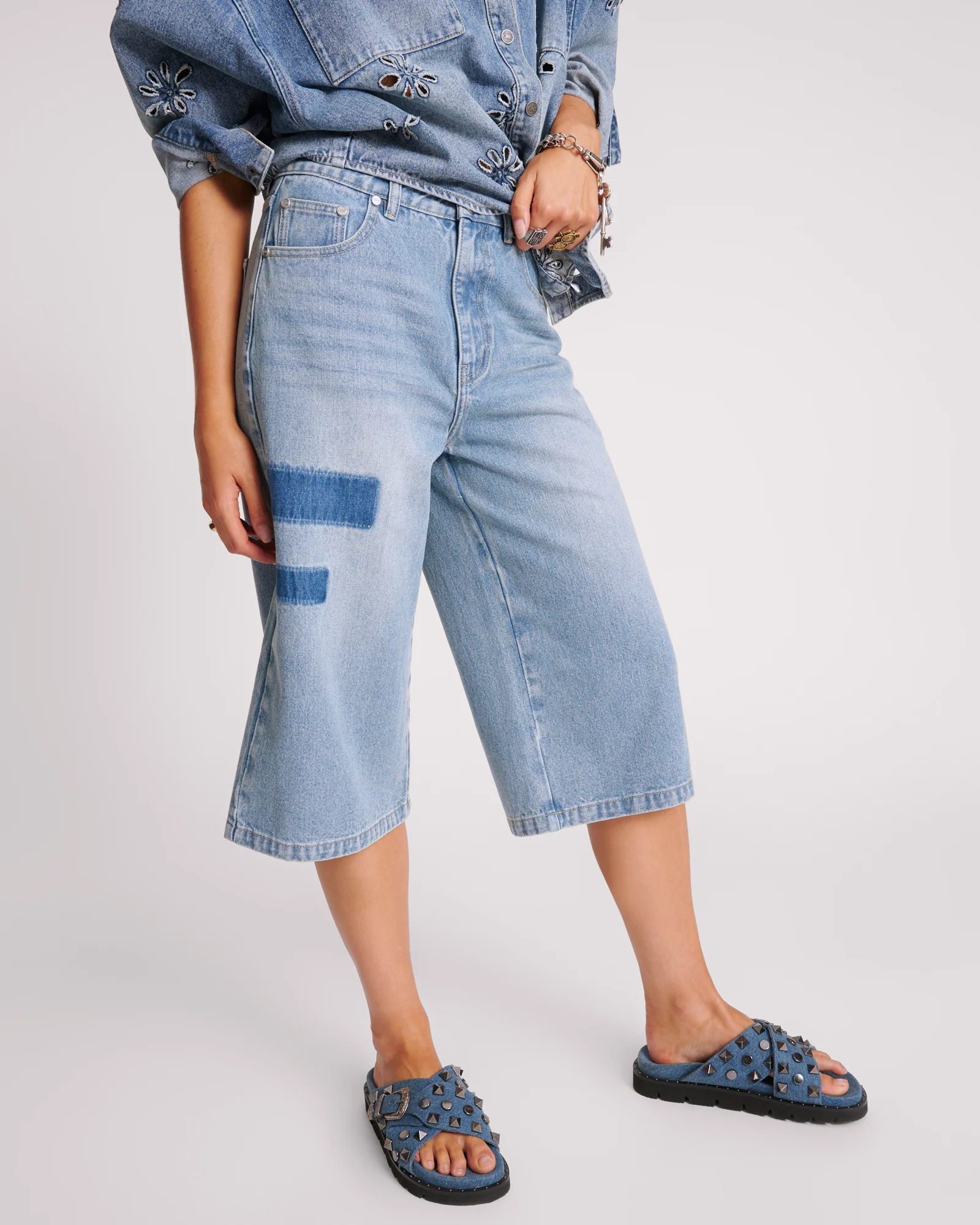 720'S Mid Waist Super Long Length Shorts - Cobaine - Image 7