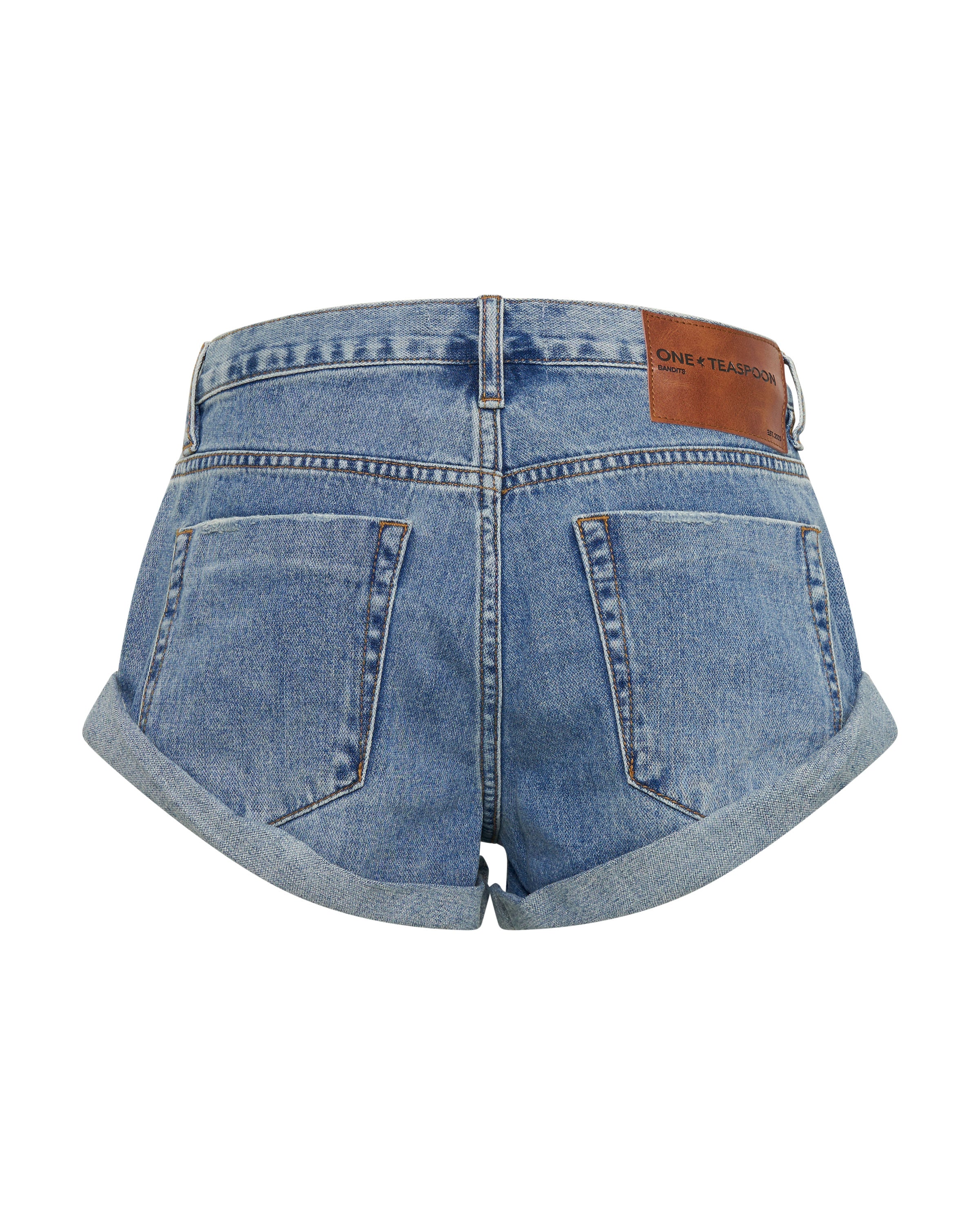 Bandits Low Waist Denim Shorts - Cobaine Blue - Image 9