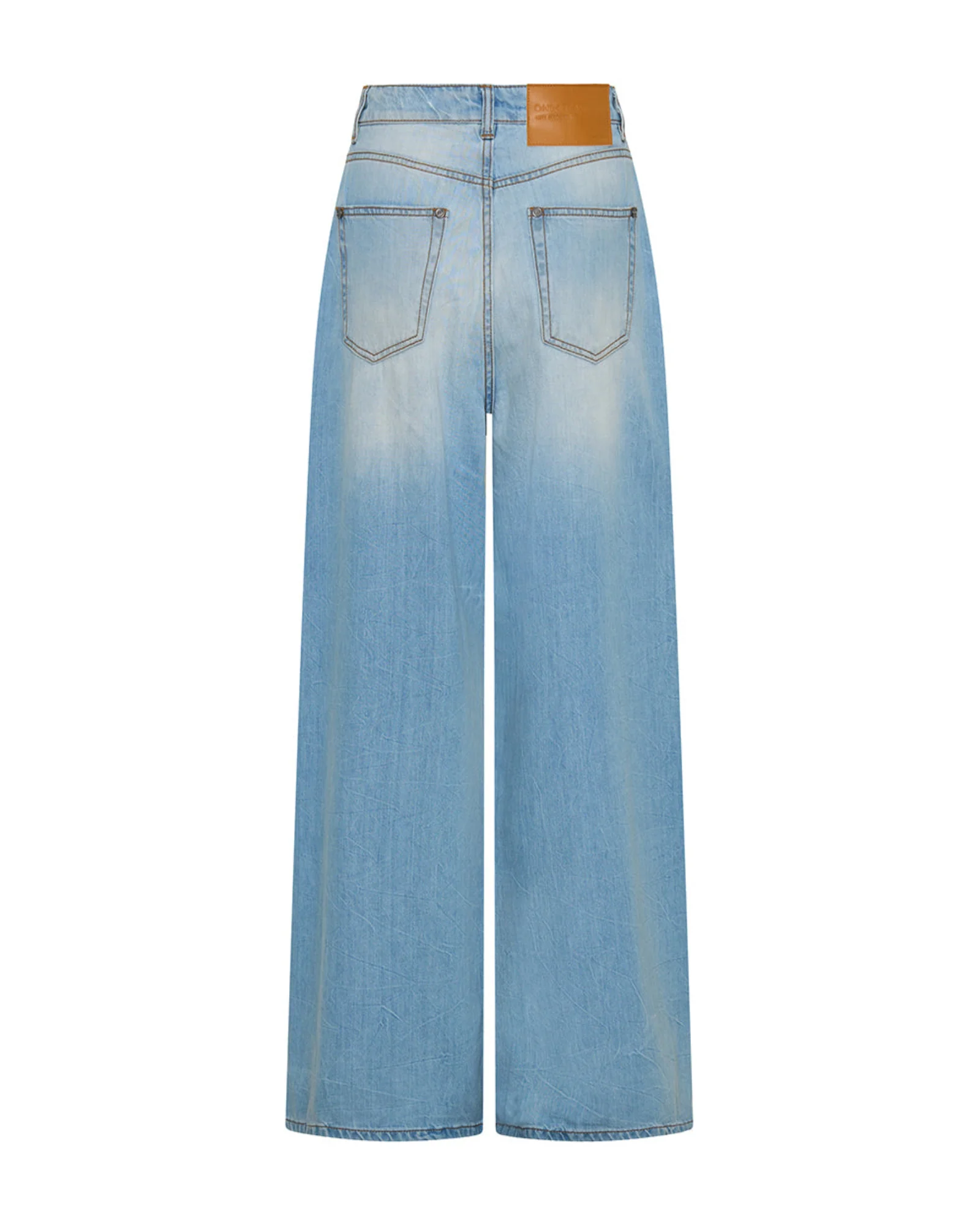 Love Machines Mid Waist Super Wide Leg Denim Jeans - Cool Blue - Image 11