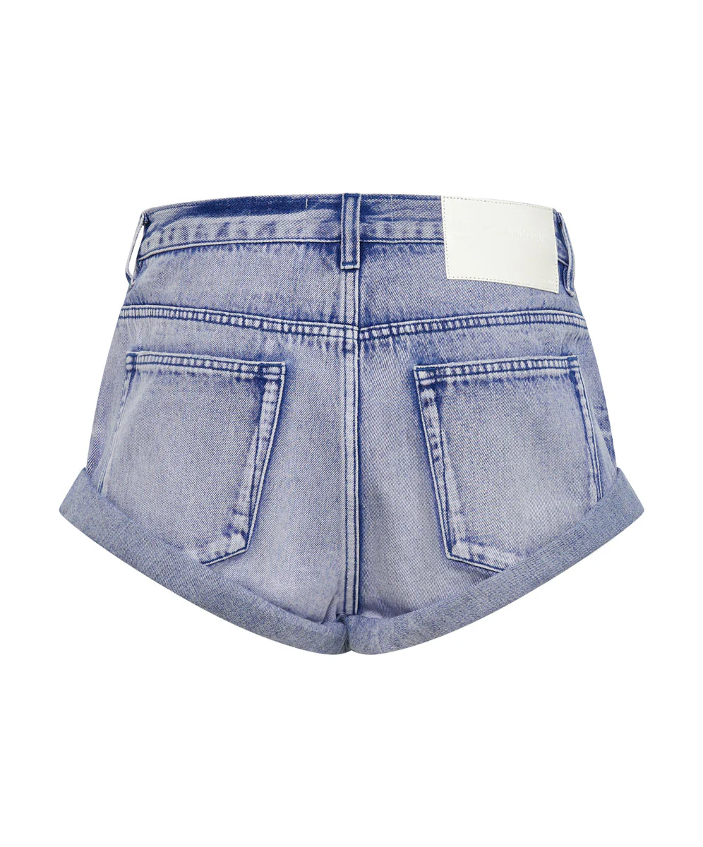Bandits Low Waist Denim Shorts - Cupid Blue - Image 7