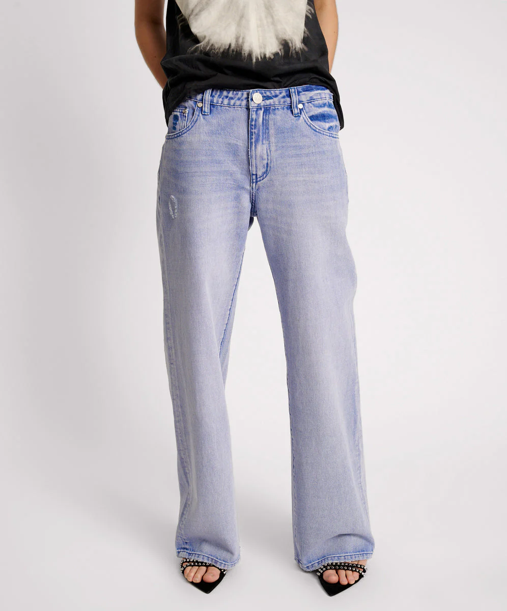 Low Riders Low Waist Wide Leg Denim Jeans - Cupid Blue - Image 2