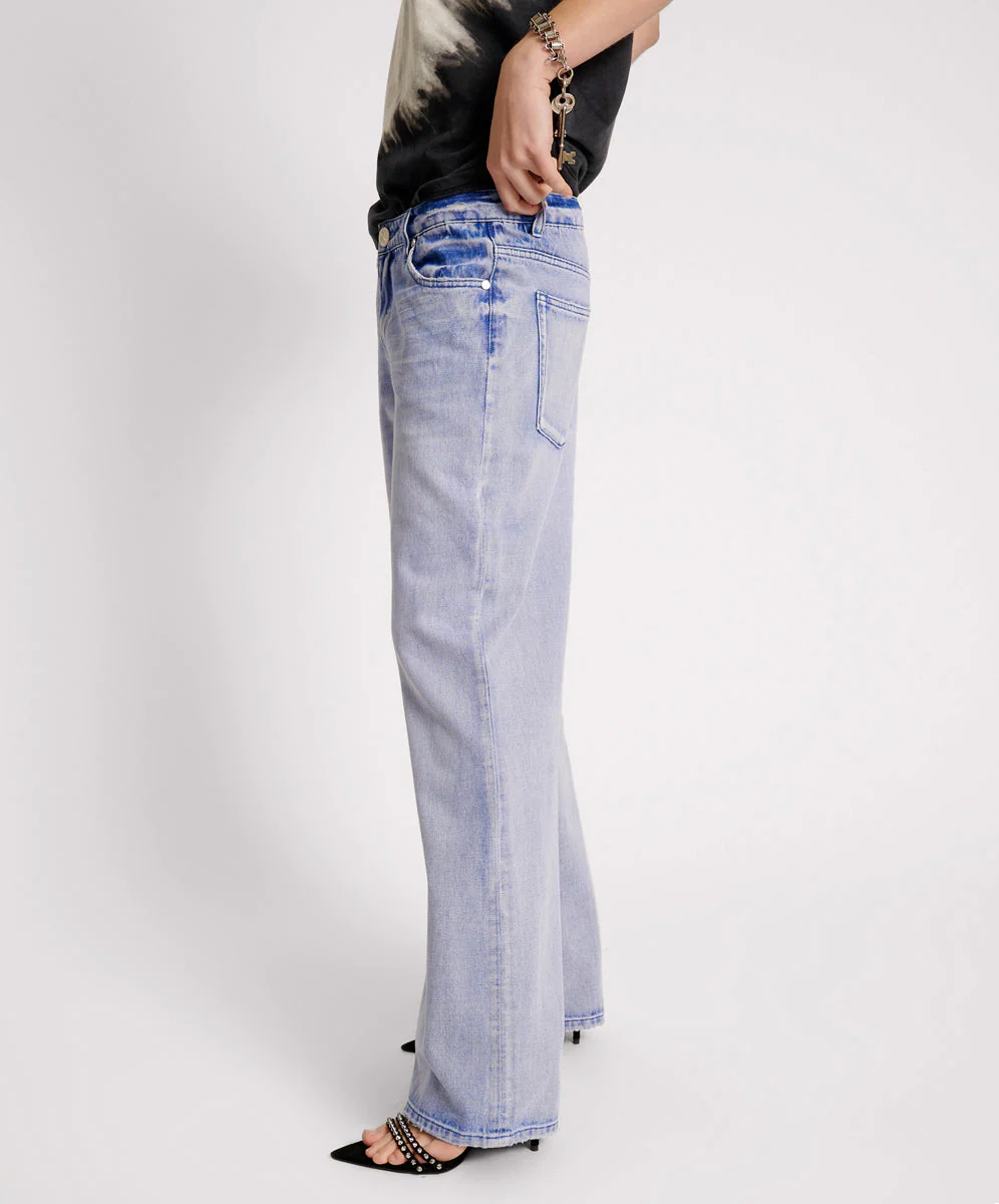 Low Riders Low Waist Wide Leg Denim Jeans - Cupid Blue - Image 3