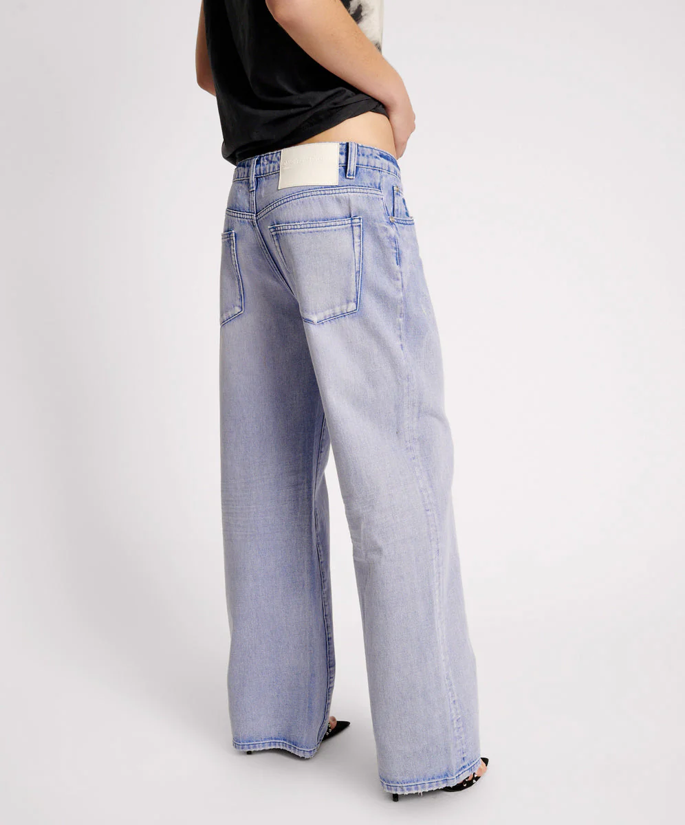 Low Riders Low Waist Wide Leg Denim Jeans - Cupid Blue - Image 5