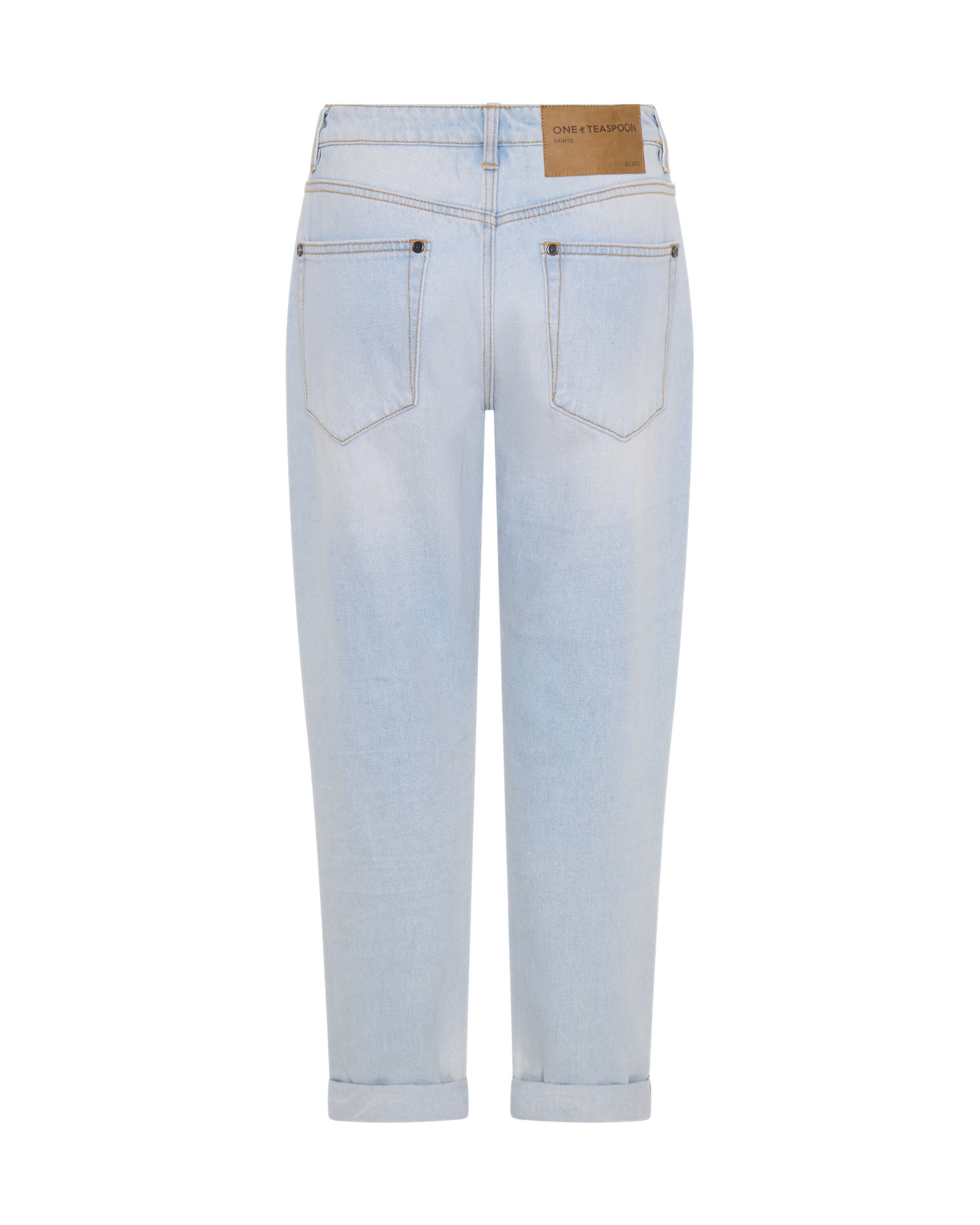Saints Low Waist Boyfriend Denim Jeans - Cyber Blue - Image 7