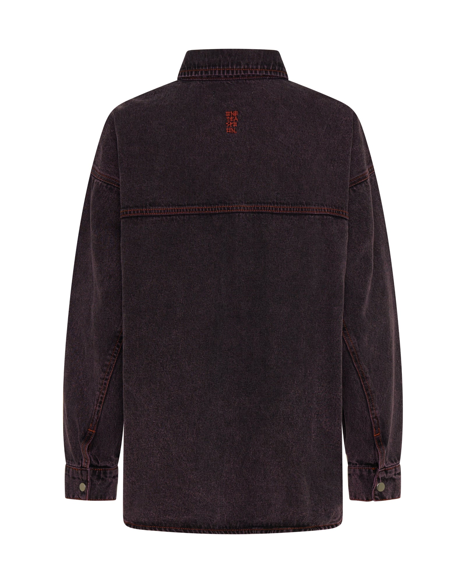 Daria Denim Shacket - Black Pink - Image 12