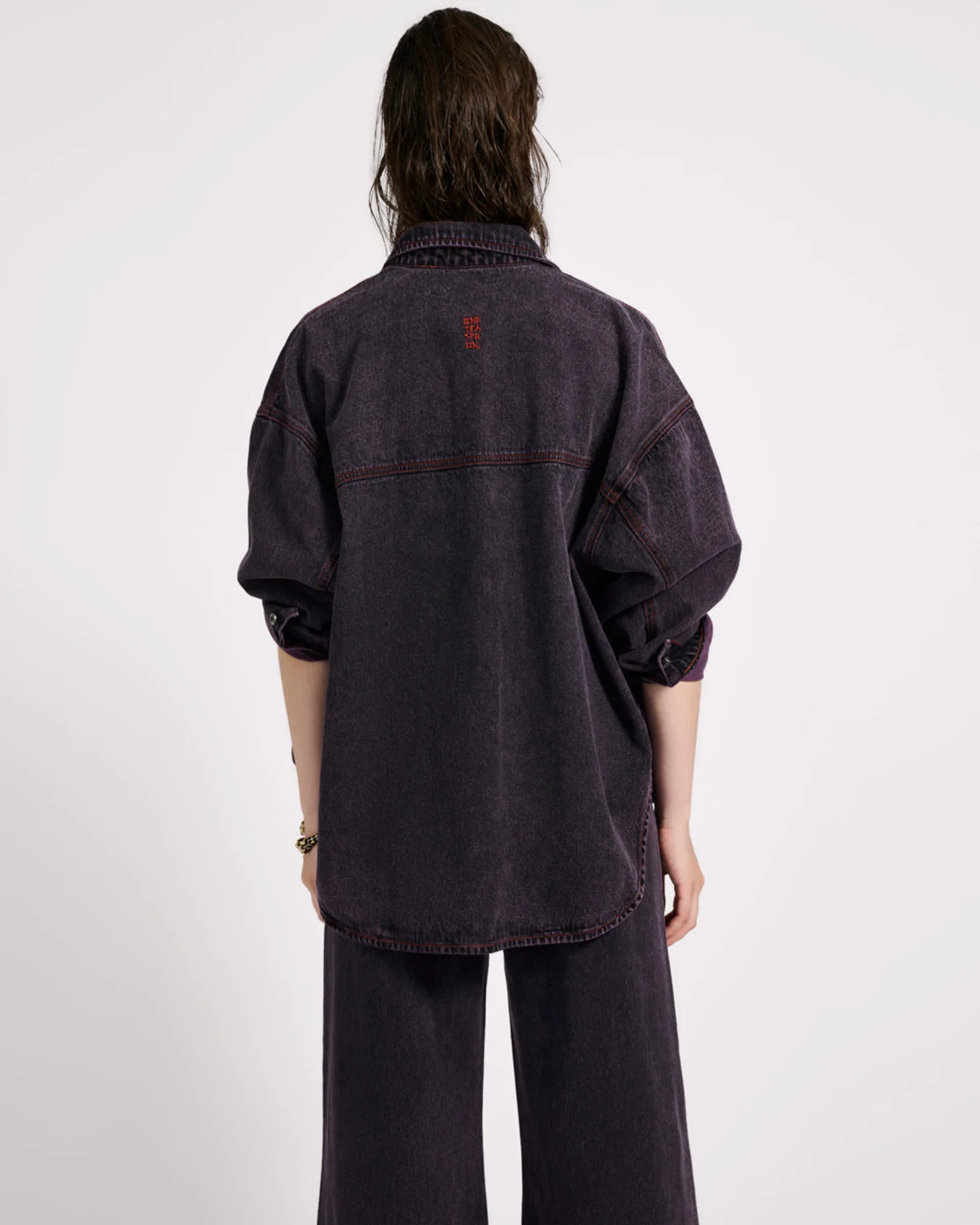 Daria Denim Shacket - Black Pink - Image 6