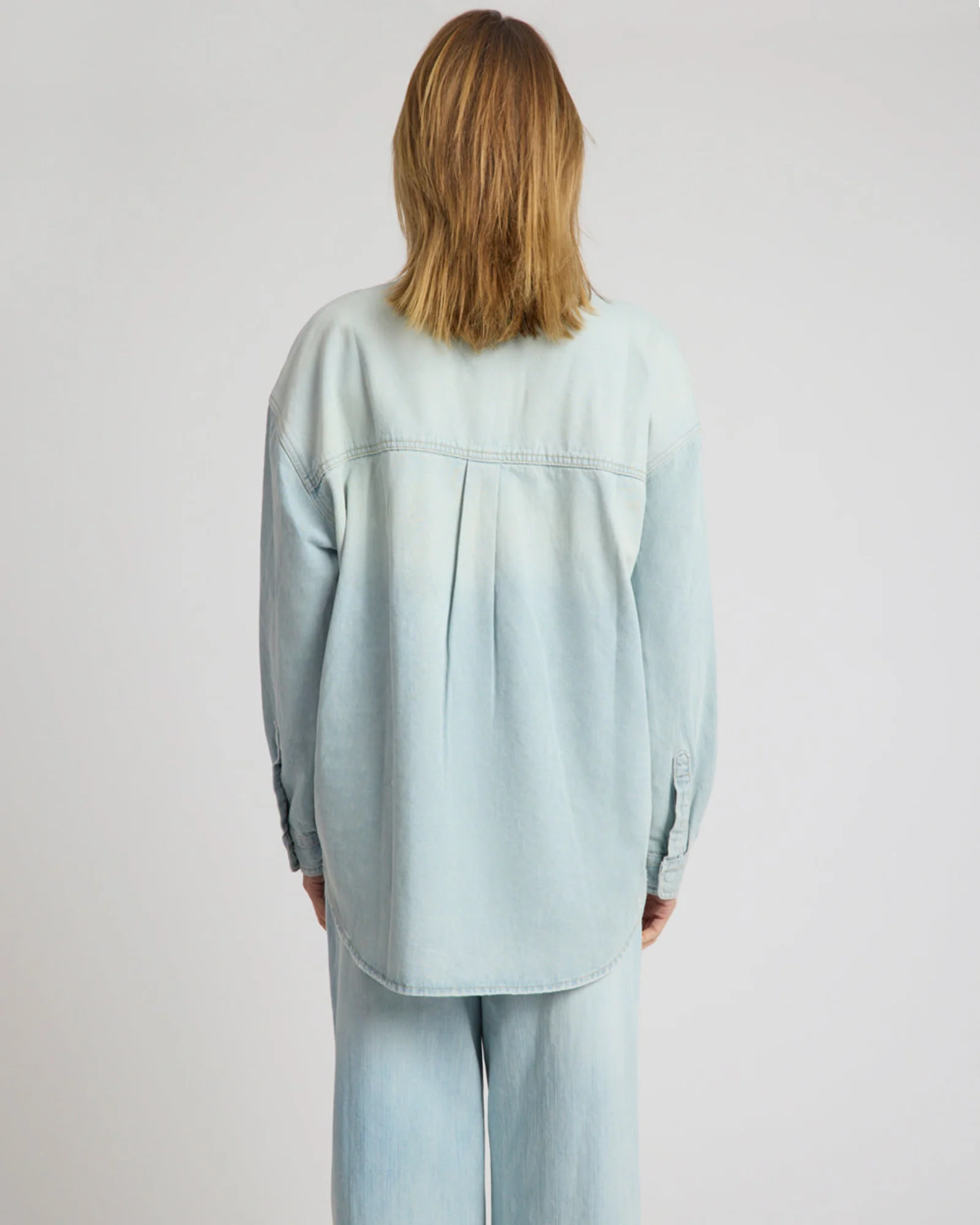 Daydream Oversized Denim Shirt - Sea Mist Blue - Image 6