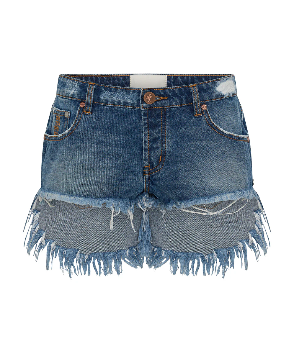 Bonitas Low Waist Denim Shorts - Deep Pacifica Blue - Image 9