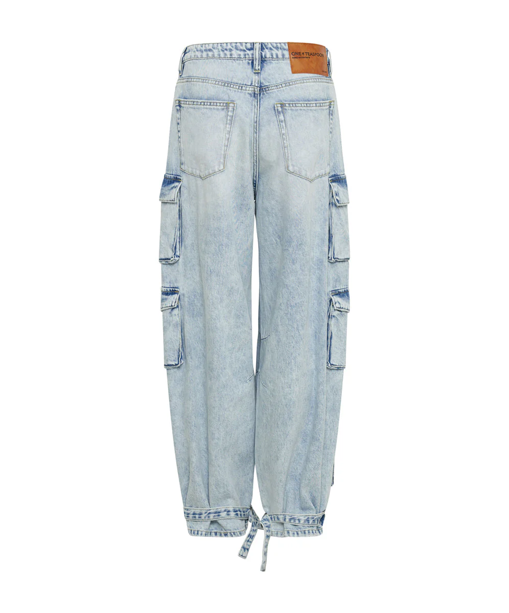 Epic Cargo High Waist Denim Jeans - Depeche Blue - Image 7