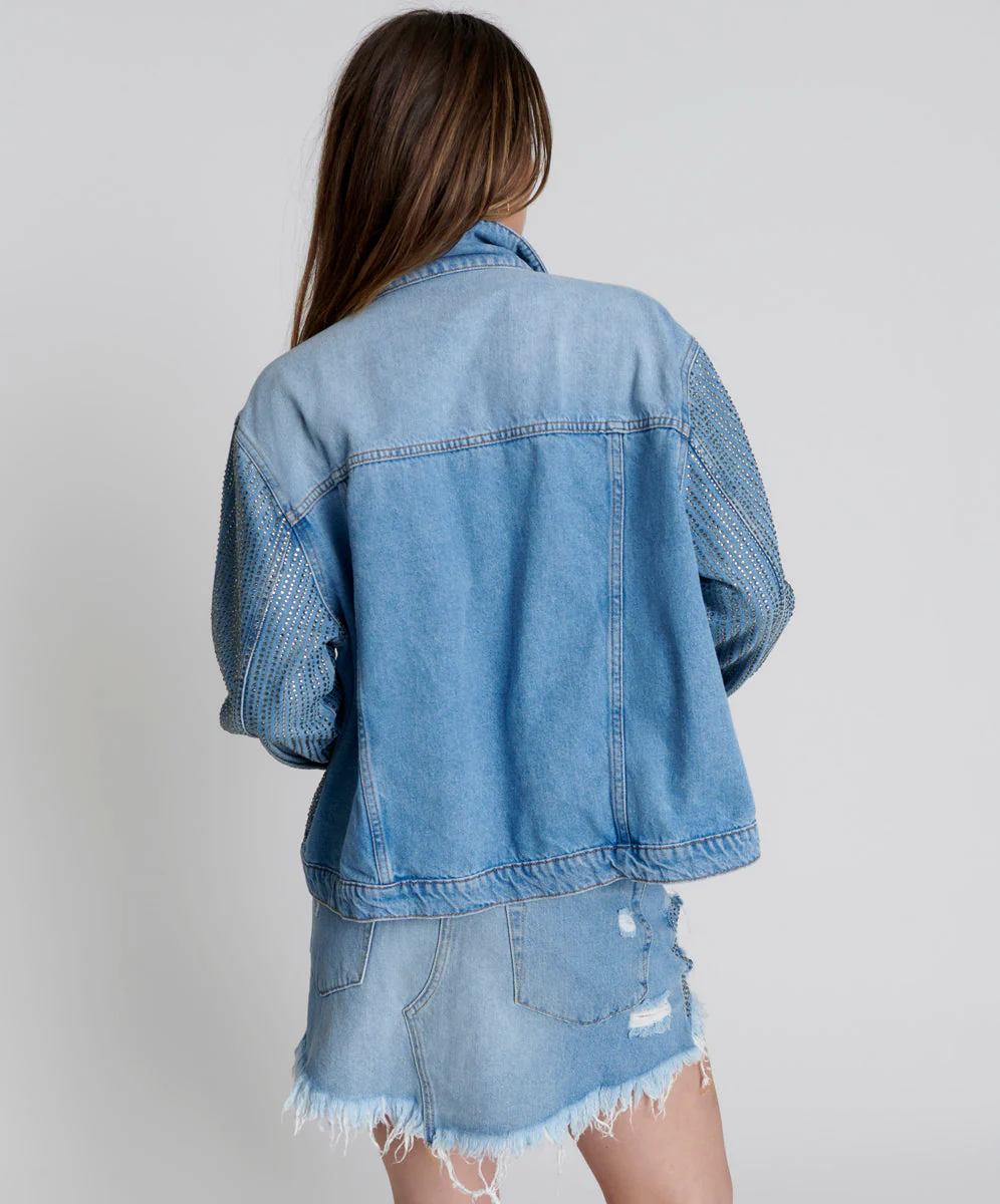 Desert Jewel Denim Trucker Jacket - Vintage Blue - Image 4