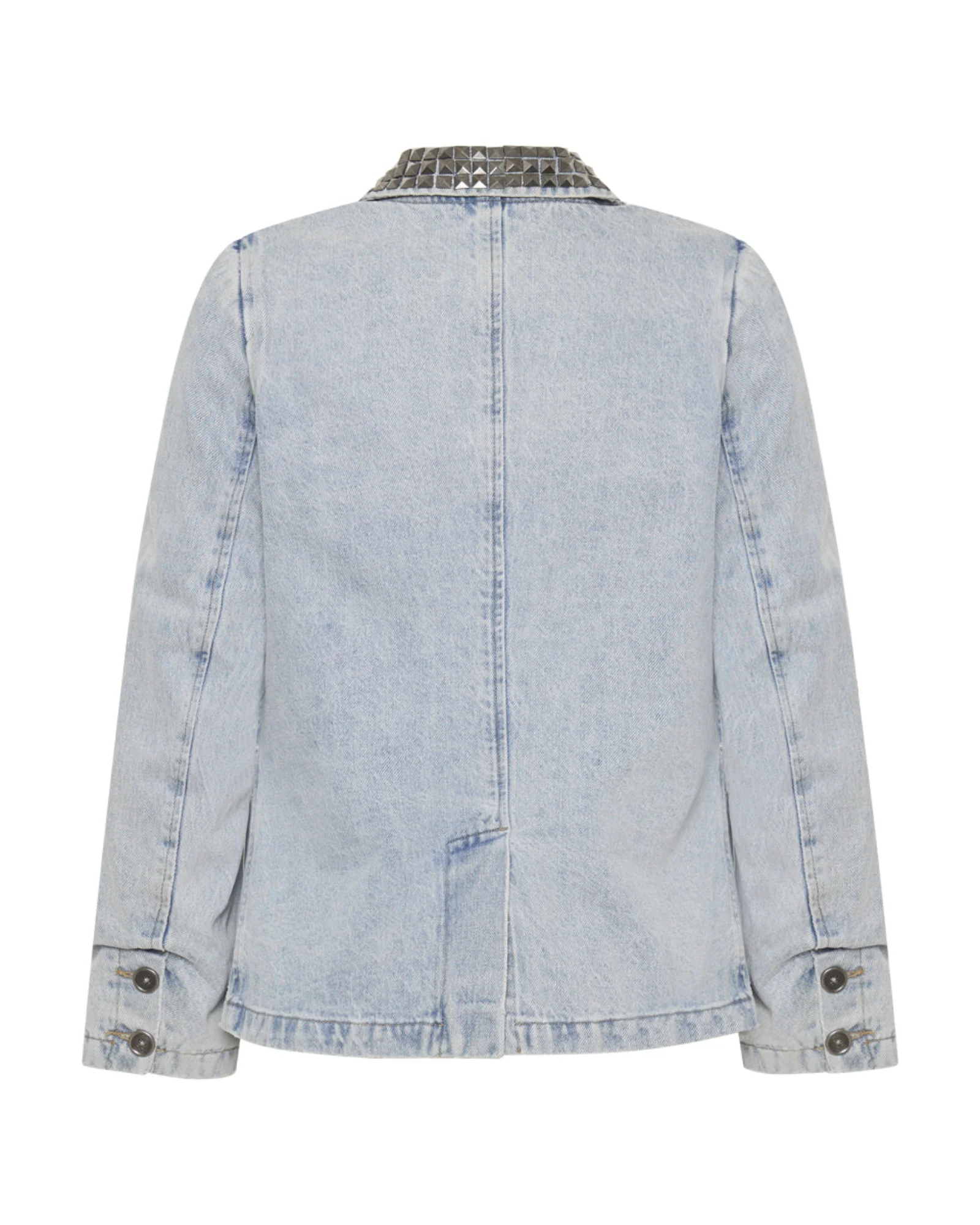 Studded Denim Blazer - Diamonde - Image 9