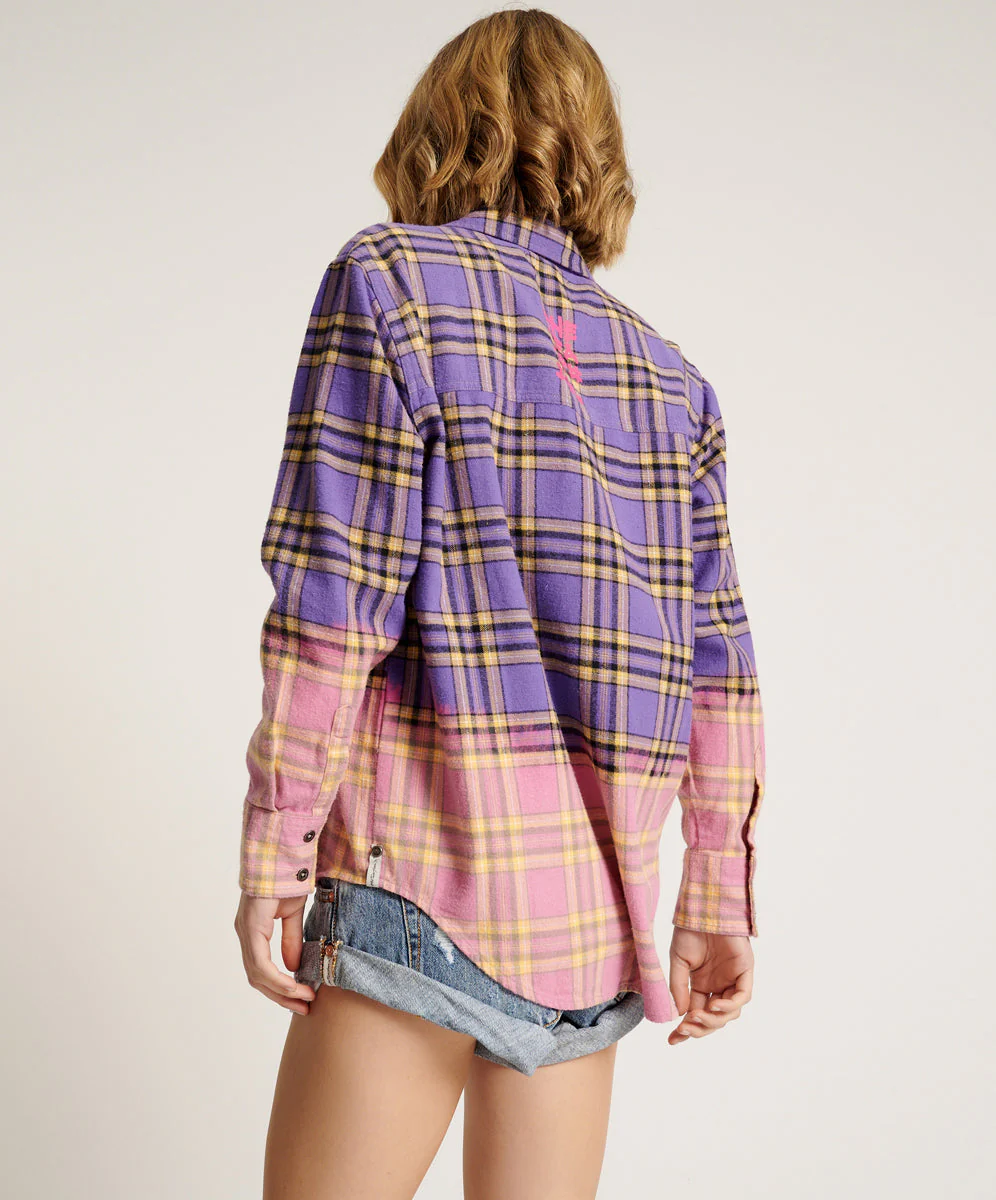 DIP DYE FLANNEL LIBERTY SHIRT - Image 4
