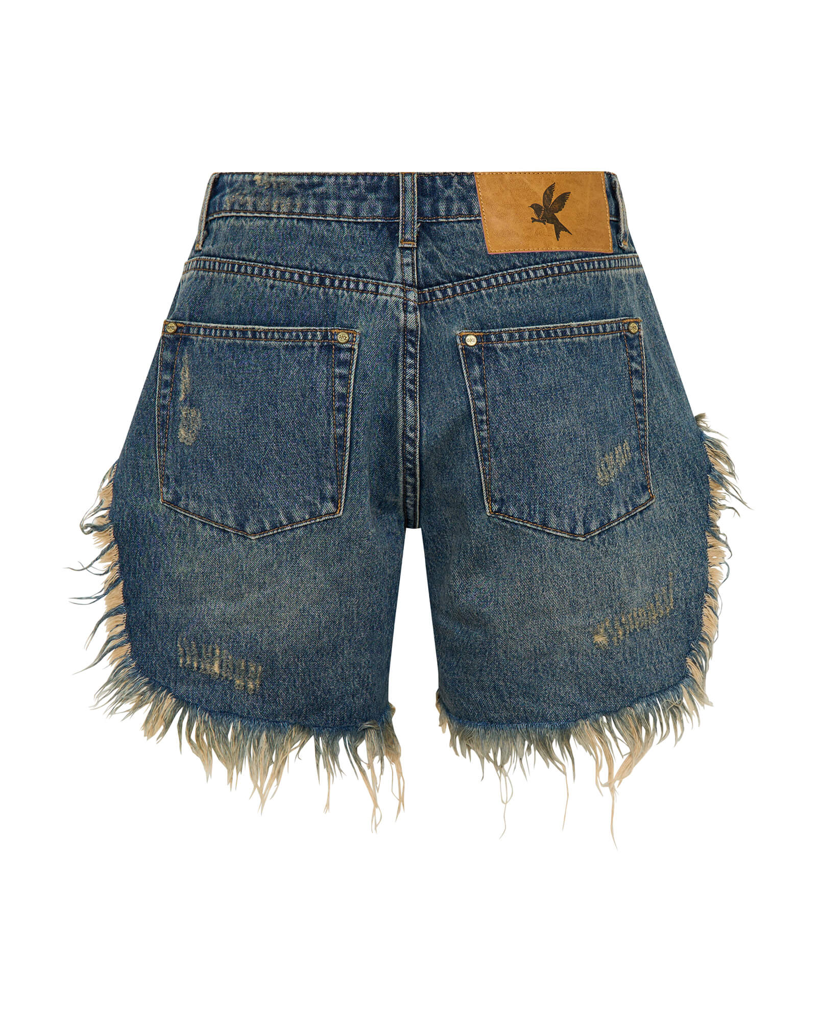 Frankies Low Waist Long Length Denim Shorts - Dirty Blue Love - Image 9