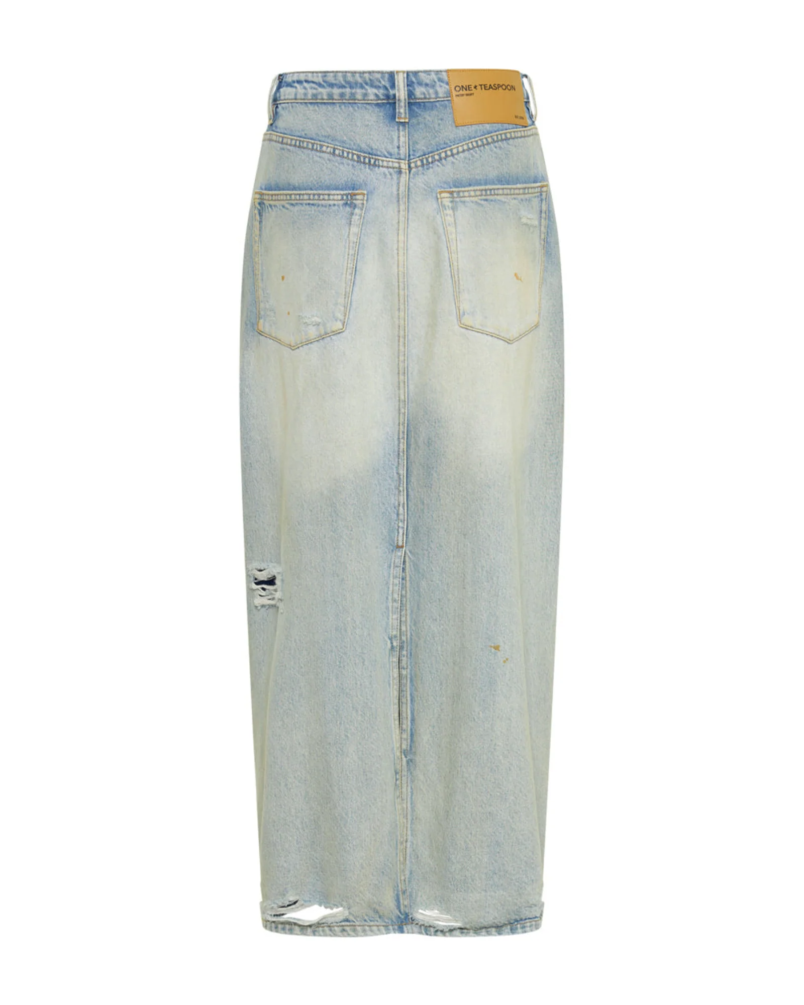 Patsy Low Waist Longline Maxi Denim Skirt - Dirty Kansas - Image 7