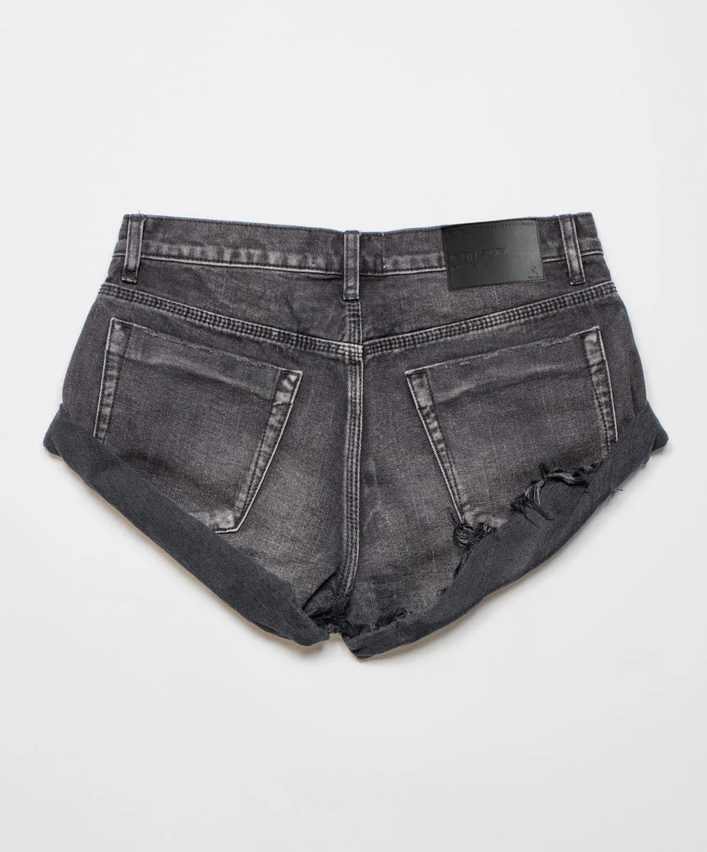 Bandits Low Waist Denim Shorts - Archived Double Bass Black - Image 7