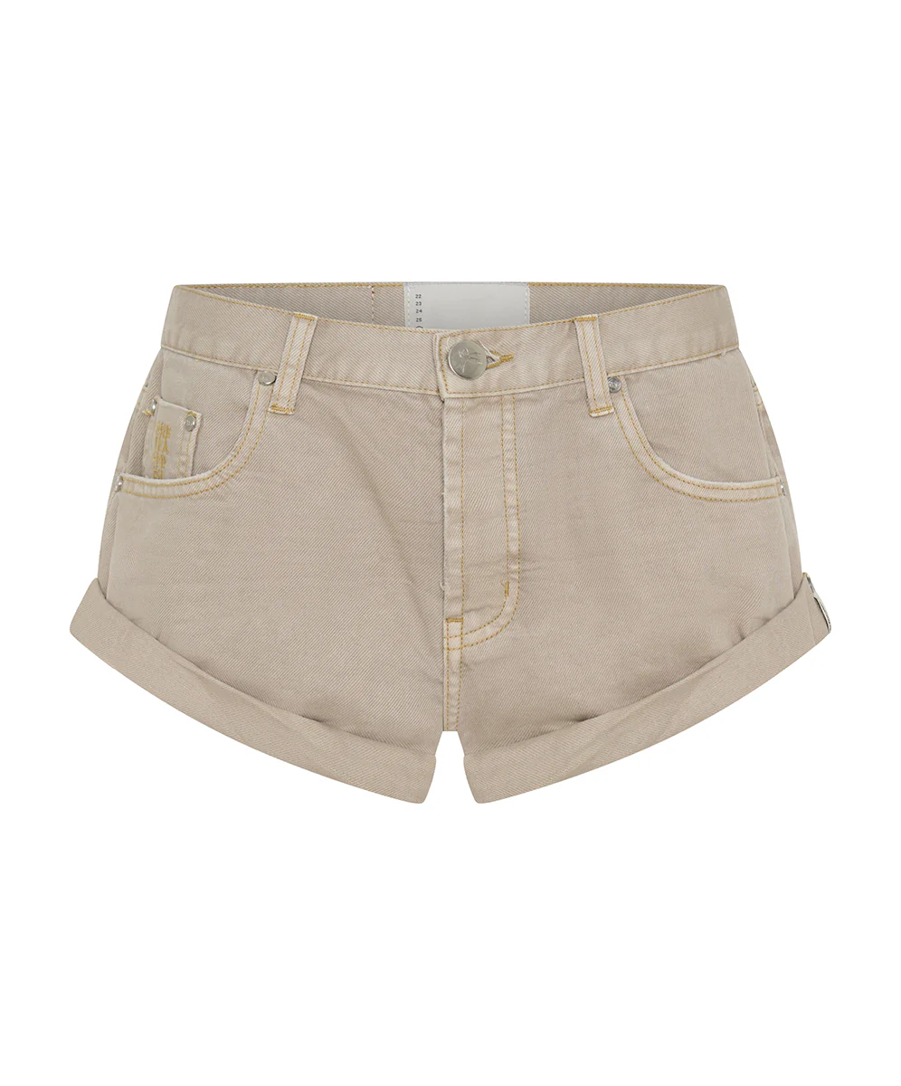 Bandits Low Waist Denim Shorts - Stone - Image 11