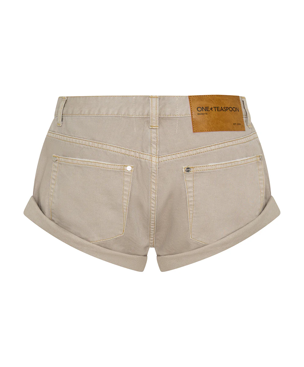 Bandits Low Waist Denim Shorts - Stone - Image 12