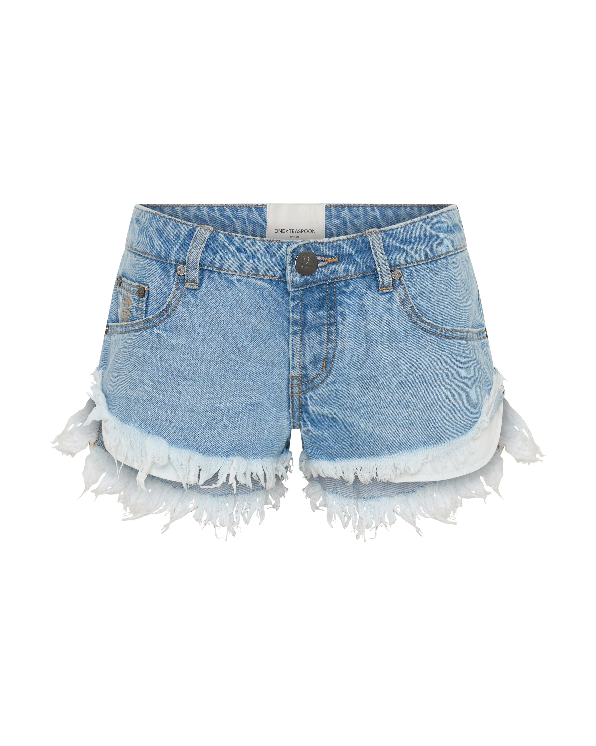 Dukes Low Waist Denim Short - Riviera Blue - Image 10