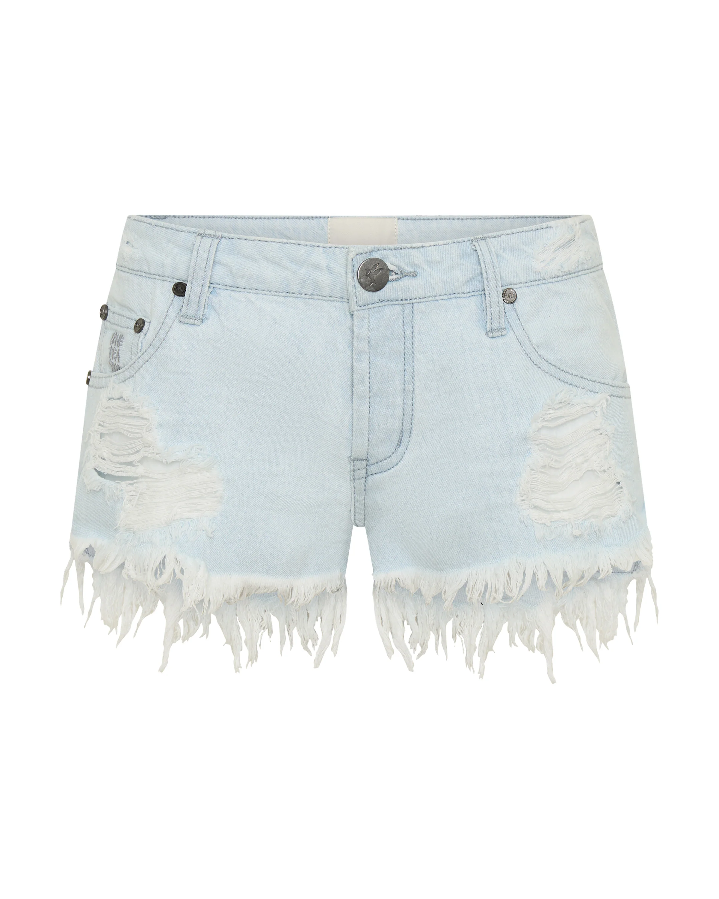 Dukes Low Waist Mini Denim Shorts - Xanthe - Image 9