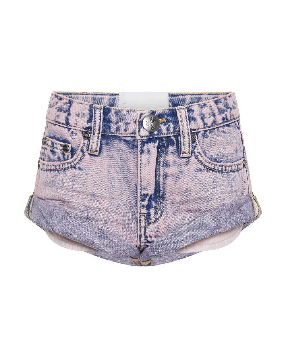 Kids Bandits Low Waist Denim Shorts - Dusty Pink - Image 5