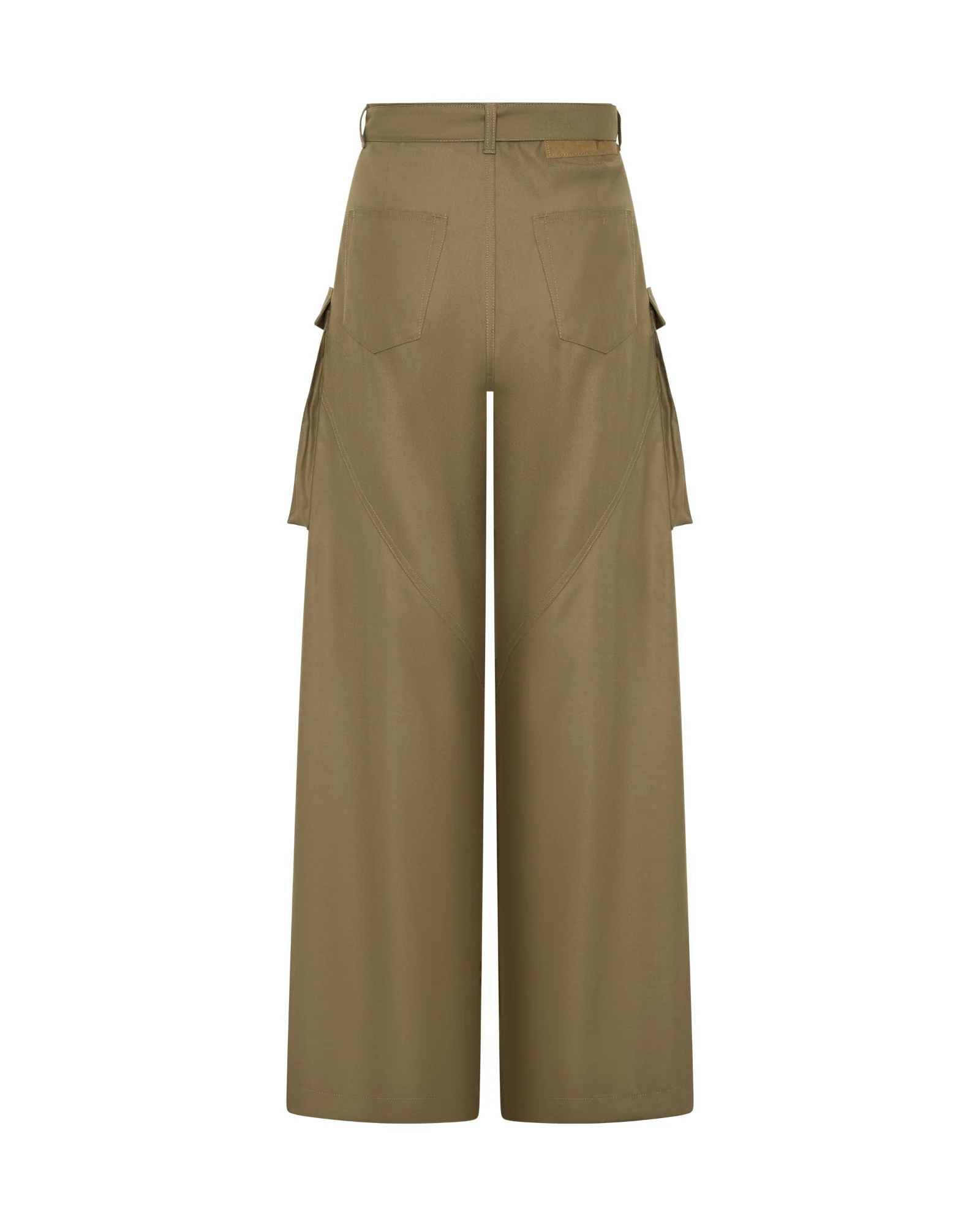 Elemental High Waist Tencel Cargo Pants - Khaki - Image 9