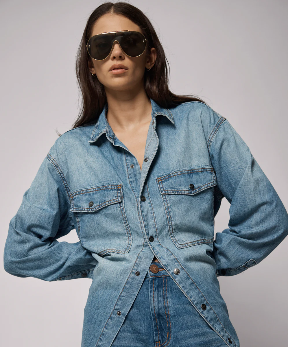 Essential Denim Shirt - Blue Crush - Image 10