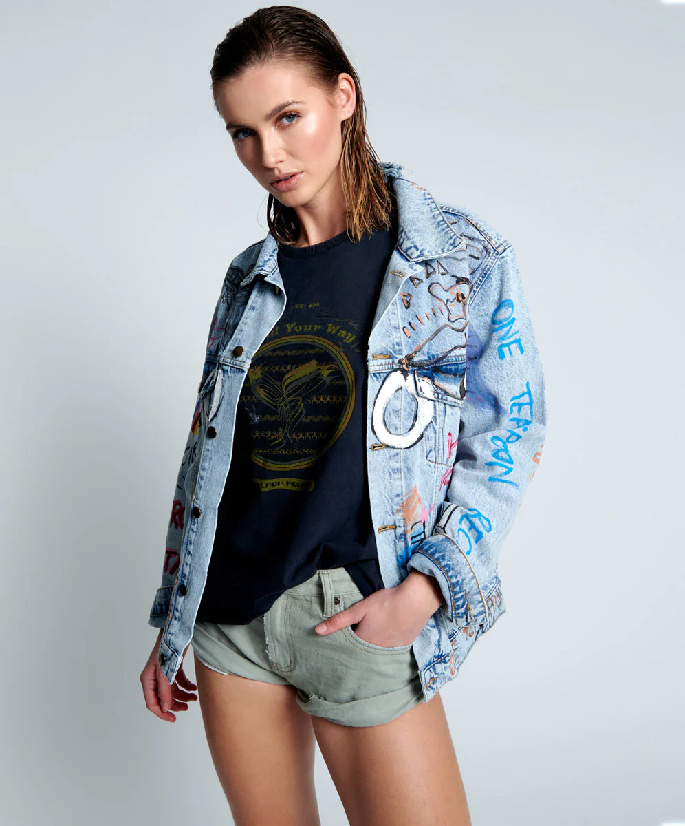 Bandits Low Waist Denim Shorts - Archived Faded Khaki - Image 7