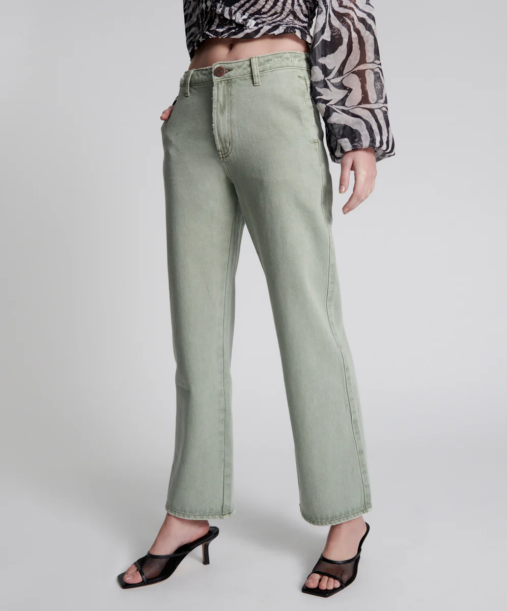 FADED KHAKI RYDERS HIGH WAIST WIDE LEG JEANS - Image 2