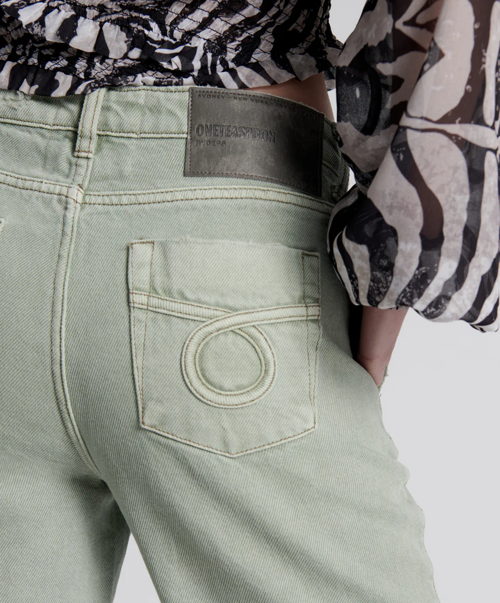 FADED KHAKI RYDERS HIGH WAIST WIDE LEG JEANS - Image 7