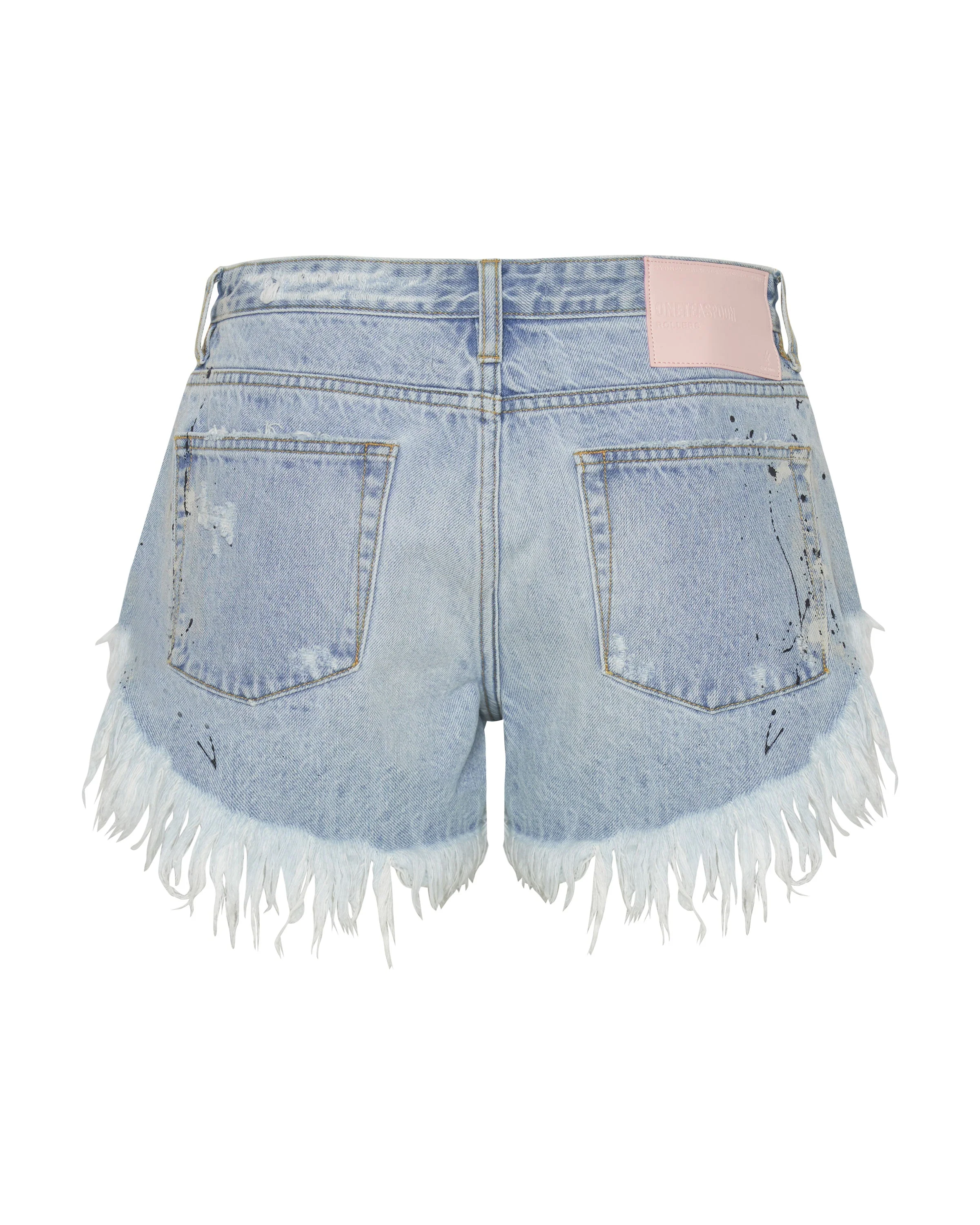 Rollers Low Waist Denim Shorts - Fleetwood Blue Painted Artiste - Image 7