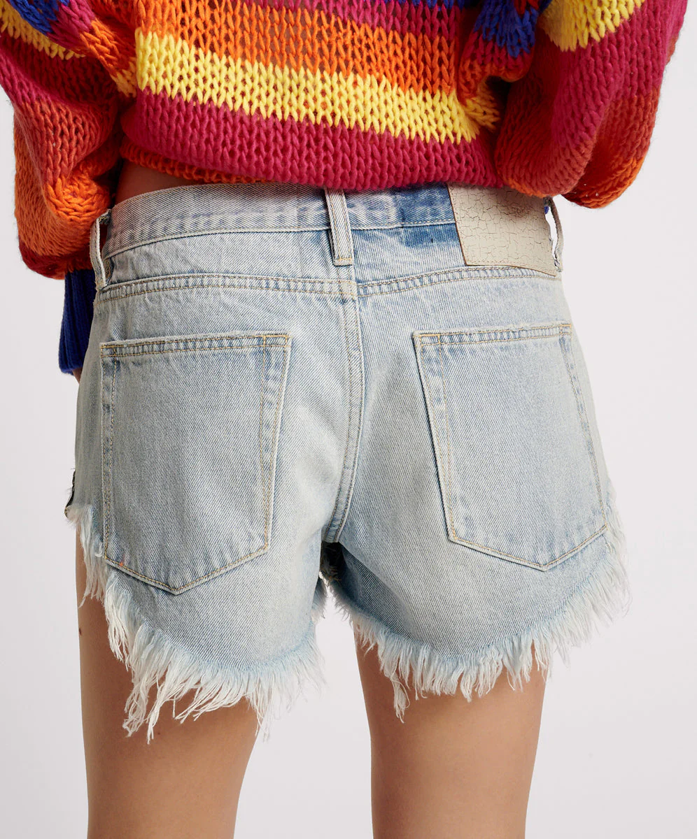 Bonitas Low Waist Denim Shorts - Fleetwood Blue - Image 4
