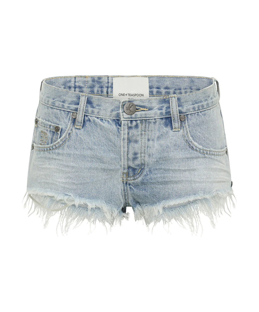 Bonitas Low Waist Denim Shorts - Fleetwood Blue - Image 6