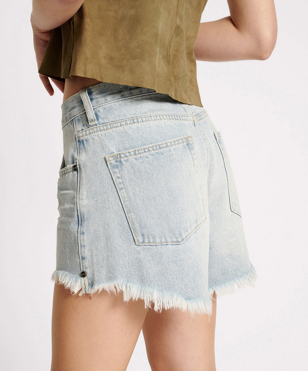 Truckers Mid Waist Relaxed Denim Shorts - Fleetwood - Image 3