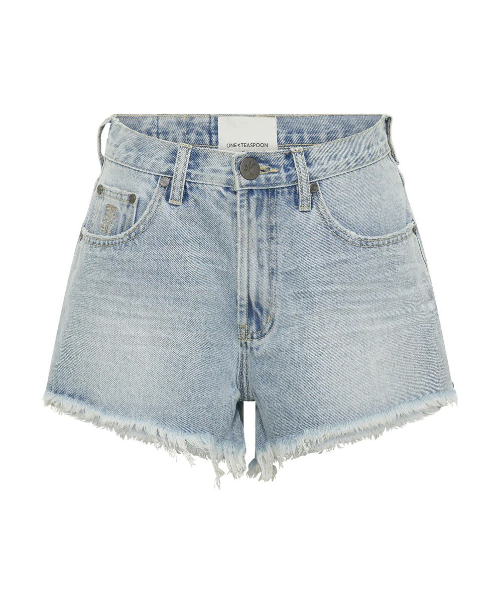 Truckers Mid Waist Relaxed Denim Shorts - Fleetwood - Image 6