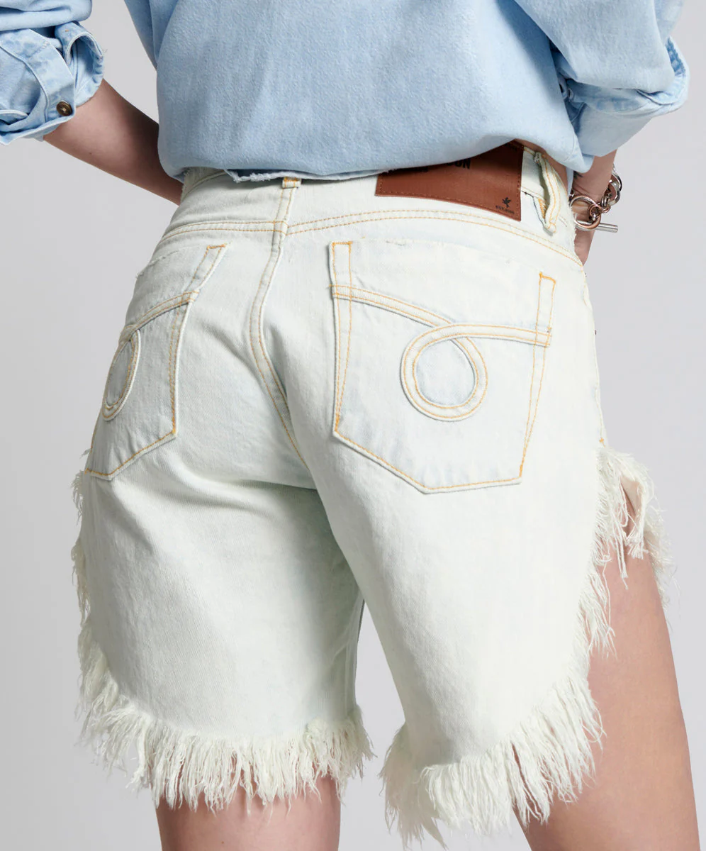 Frankies Low Waist Long Length Denim Shorts - Florence - Image 4