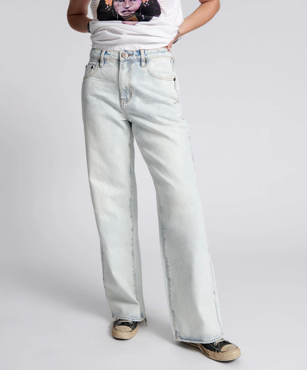 Jackson Mid Waist Wide Leg Denim Jeans - Florence - Image 2