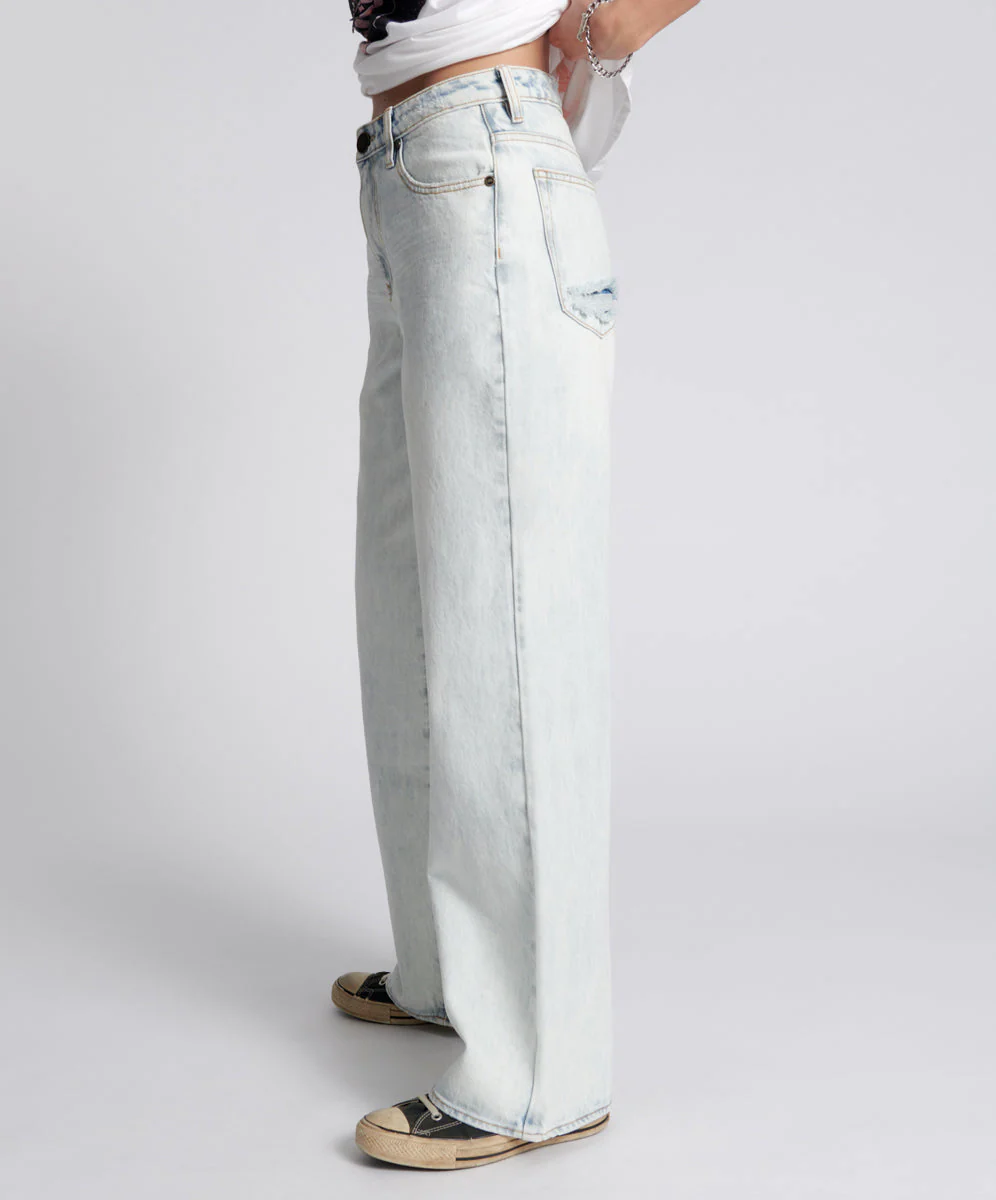 Jackson Mid Waist Wide Leg Denim Jeans - Florence - Image 3