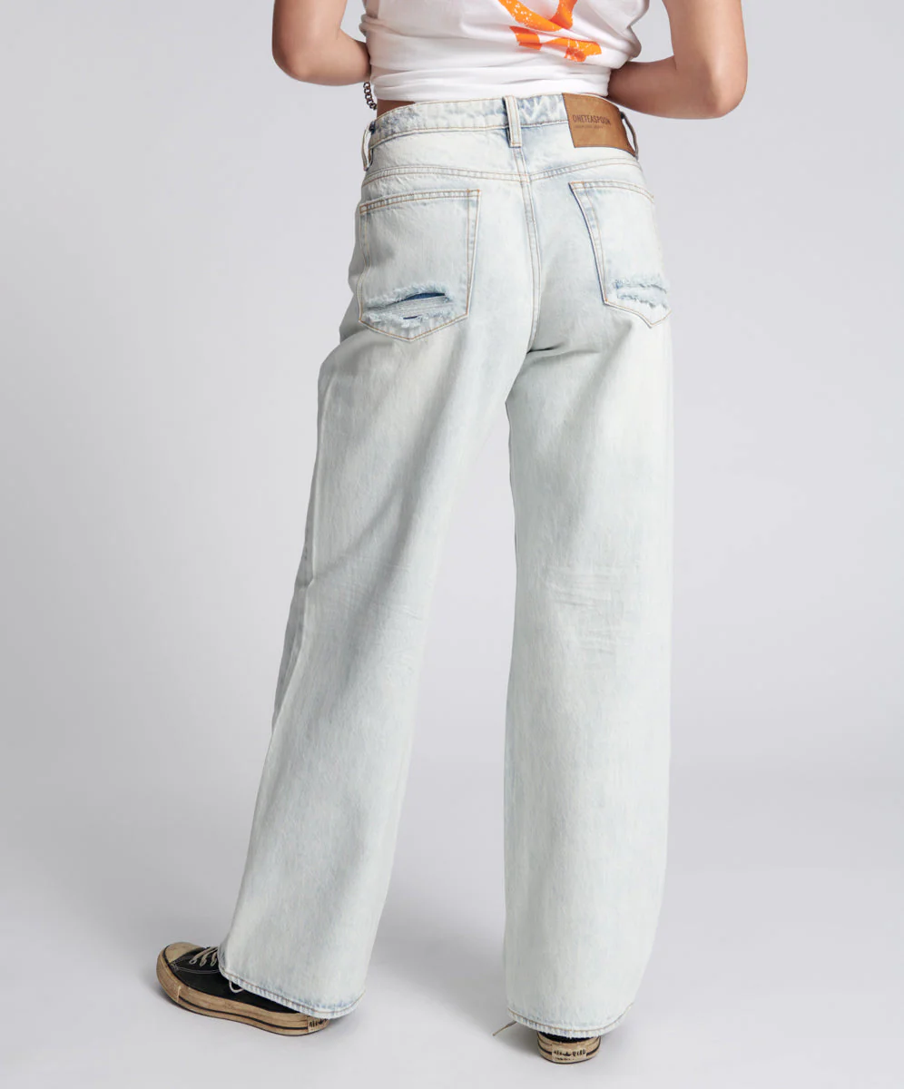 Jackson Mid Waist Wide Leg Denim Jeans - Florence - Image 4