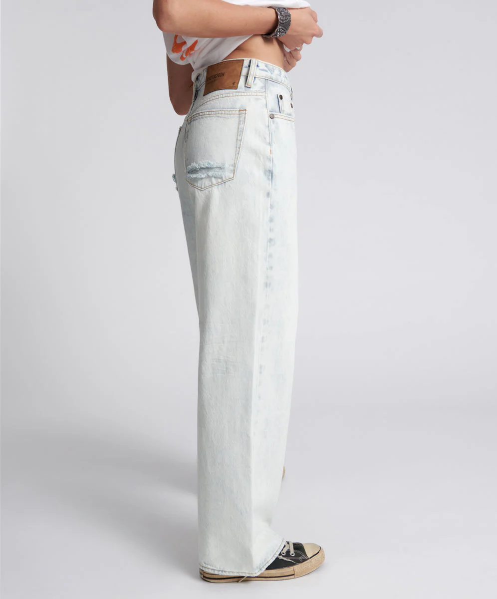 Jackson Mid Waist Wide Leg Denim Jeans - Florence - Image 5